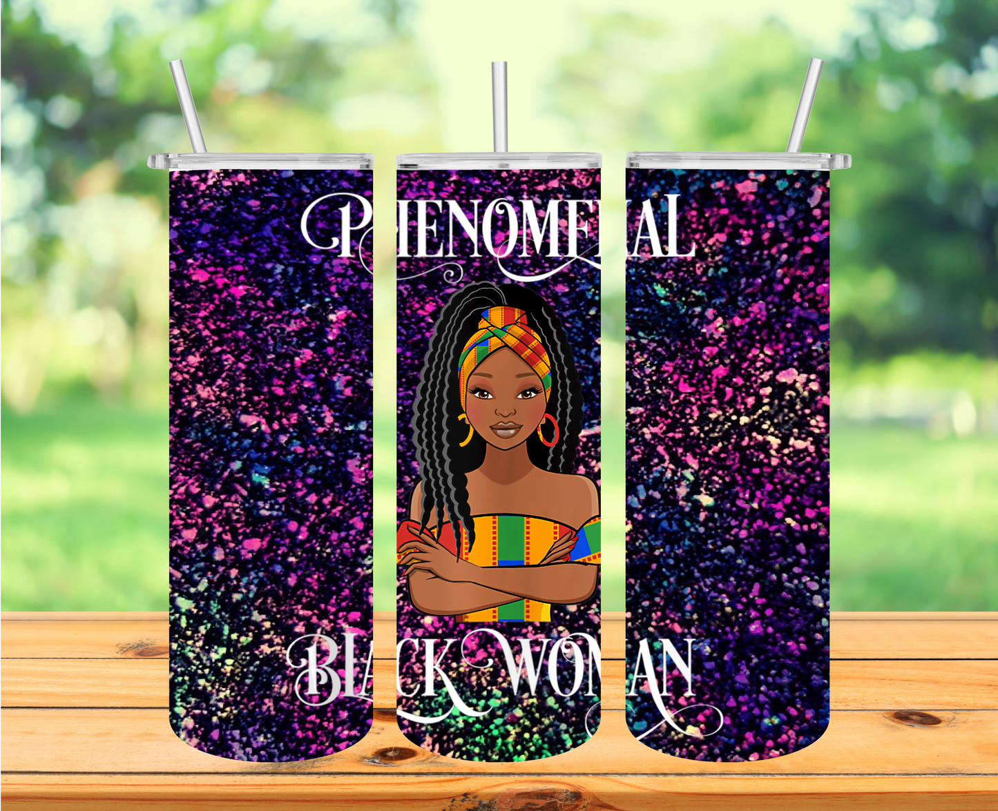 Black Woman Tumbler